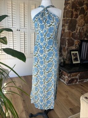 🌿 BNWT Commense Criss-Cross Halter Floral Midi Dress | Size Small 🌿